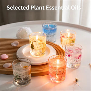 Vela Aromática <span class=keywords><strong>de</strong></span> Cera <span class=keywords><strong>de</strong></span> Gel con Aroma a Flores Secas y Conchas, Elegante Regalo para Cumpleaños o Diwali, Vela <span class=keywords><strong>de</strong></span> Aromaterapia para el Hogar, Empaque Básico - Product Image 3