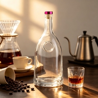 Bouteille de spiritueux de luxe en verre de 750 ml en forme d'animal avec bouchon, pour vodka, whisky, brandy, gin, rhum, tequila