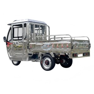 Tricycle électrique de transport semi-élevé de haute qualité, 48V 45AH, avec moteur avant à trois vitesses en acier inoxydable - Product Image 1
