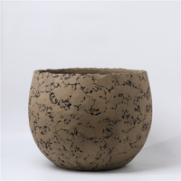 Pot de fleurs minimaliste en ciment, jardinière ronde, décoration intérieure et extérieure, jardin, maison, 40x40x40,5 cm