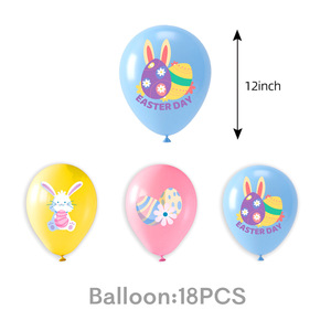 DAMAI Easter Party Tableware Set Easter Bunny Decoration with Paper Plates and Napkins for Easter Home Party Favors Supplies - Product Image 4