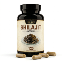 120 Capsules d'Extrait de Shilajit, Soutient la Vitalité Physique Quotidienne et l'Équilibre Nutritionnel, Marque Privée