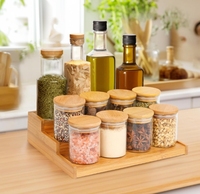 Support à épices 12 pièces avec pots d'assaisonnement vides de 6oz et étiquettes pour l'organisation de l'armoire pour l'utilisation de boissons et d'épices