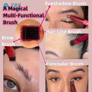 Brosse à sourcils carrée de haute qualité brosse à sourcils carrée inclinée brosse correcteur en toile lisse 4d brosse à timbre pour sourcils - Product Image 3