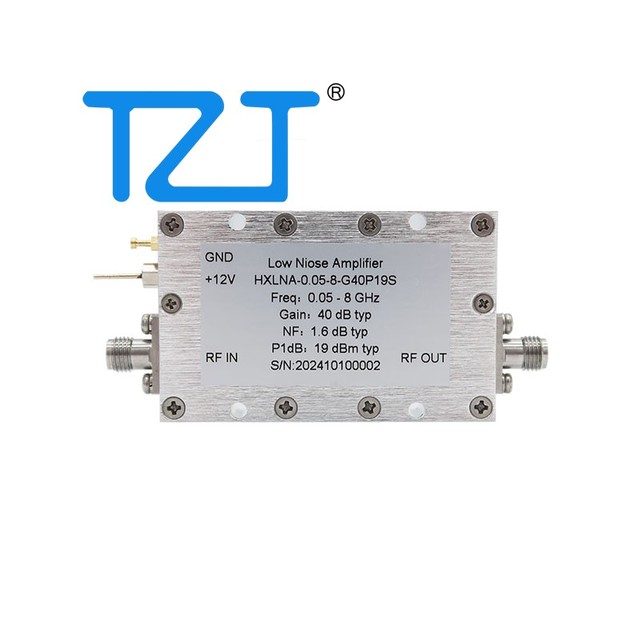TZT HXLNA-0.05-8-G40P19S 50MHz-8GHz 40dB Low Noise Amplifier 0.05-8GHz LNA with S-MA-F Female Connectors