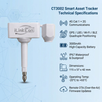 Sceaux intelligents pour conteneurs ILinkCon 4G, surveillance logistique mondiale 4G, haute sécurité, verrouillage intelligent