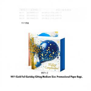Sacchetto Regalo in Lamina d'Oro 9971, Dimensione Media, Confezione per Feste - Product Image 2