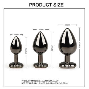Tapón Anal con forma de Joya en forma de corazón, Juguetes sexuales para mujer, tapón Anal de color <span class=keywords><strong>pistola</strong></span>, compatible con <span class=keywords><strong>Amazon</strong></span> FBA, venta de Juguetes Sexuales - Product Image 2