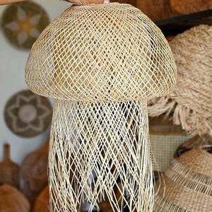 <b>Bamboo</b> Jellyfish Pendant <b>Light</b> Woven Lamp <b>Shade</b> Boho Decor Handmade Hanging Lamp Vietnam OEM Supplier - Product Image 1