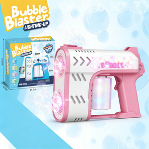 Pistolet à bulles électrique automatique à double tête avec lumière et musique, jouet souffleur de bulles pour enfants, idéal pour les fêtes en plein air, les jeux d'été et les cadeaux - Product Image 3