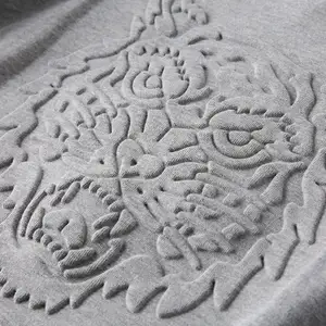 Özelleştirilmiş toptan yeni tasarım Casual mektubu 3 D kabartmalı teknik popüler erkek t-shirtü kadınlar günlük giyim elbise