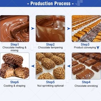Machine à enrober le chocolat et le sucre pour gâteaux avec système de refroidissement