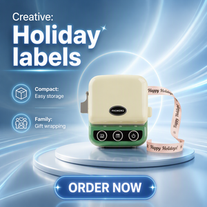 <span class=keywords><strong>Phomemo</strong></span> P15 Mini Tragbarer Etikettendrucker Thermischer Aufklebermacher für Geschenkverpackungen DIY-Basteleien Tintenlose Handdruckmaschine - Product Image 1