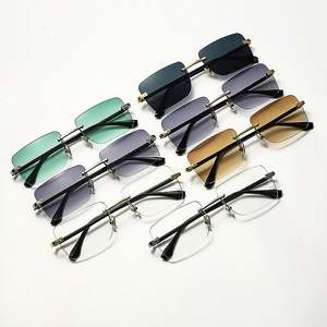 Gafas de Sol Personalizadas con Logotipo, Estilo Vintage 2025, Anti Luz Azul, Montura de Aleación, UV400, Sin Marco, Cuadradas, para Hombre y Mujer - Product Image 4