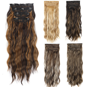 คลิปต่อผมเรมี่ 4 ชิ้น แบบยาว <span class=keywords><strong>ลอน</strong></span>น้ำ แบบสั้น <span class=keywords><strong>ลอน</strong></span>หยิก แบบใส ไม่ต้องใช้กาว ขายส่ง มีสินค้าในสต็อก - Product Image 1