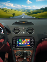 Autoradio multimédia Android 15 avec lecteur vidéo, Carplay sans fil, compatible avec Mercedes Benz SL R230 SL350/500/55/600/65 01-11