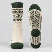 Chaussettes de randonnée en laine et nylon tricotées, chaussettes thermiques en laine, chaussettes personnalisées, tricotage spécifique aux fibres, respirantes