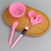 Ensemble de 6 bols faciaux roses, ensemble d'outils de beauté, logo personnalisé, ensemble de bols pour mélanger les masques faciaux, outils cosmétiques pour la beauté