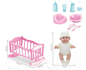 <span class=keywords><strong>Lit</strong></span> de poupée <span class=keywords><strong>pour</strong></span> bébé avec musique, jouets et 4 sons IC et fonction pipi - Product Image 5