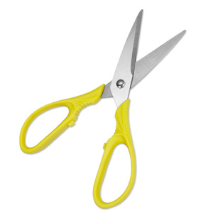 Stainless Steel <b>Kitchen</b> <b>Scissors</b> Yellow Straight Head Home Use Multi Functional Cutting Tool - Product Image 1