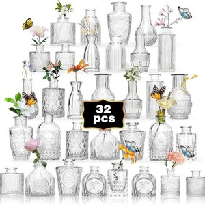 Vaso in Vetro di Design Mediterraneo Retrò di Lusso Leggero, Stile Ins Trasparente per Decorazione e Composizioni Floreali - Product Image 2