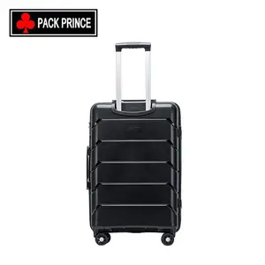 Full Mobility Four Wheel 100% PP Black Zipper Luggage