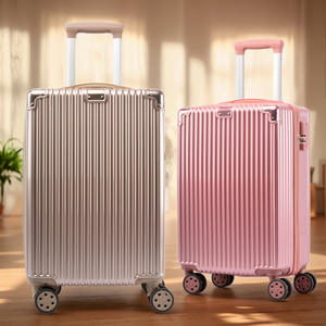 Petite valise rétro légère avec serrure à combinaison, roues pivotantes, poche zippée, pour les voyages d'affaires, unisexe - Product Image 5