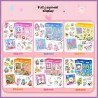 Peinture Diamant 5D Luhua Art pour Enfants, Style Libre, Licorne, Dessin Animé, Cadre en Bois Massif, Plateau Rond, Ensemble Porte-clés Fait Main