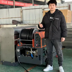 AMJET 2024 New Portable 50lpm 5000psi Sewage Pipe Cleaning Machine Sewer Jet High Pressure Water Jet Sewer Cleaning Machine