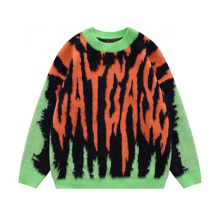 Finch Garment Jacquard Striped Design Crew