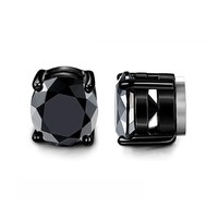 Approvisionnement transfrontalier Boucles d'oreilles clips magnétiques tendance en acier inoxydable sans perçage, clous magnétiques en zircon pour piercings hélix