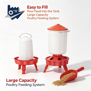 Bebedero de Agua para Pollos de 1.5L, Equipo de Bebederos para Aves de Corral, Bebedero Automático de Plástico con Base de Trípode para Cría de Aves - Product Image 5