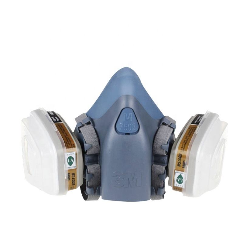 3M 7502 Silica Gel Half Face Gas Respirator Organic Gas Protection Dust-proof Mask Anti Haze Painting Spraying
