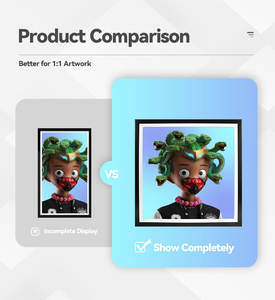 Pantalla Lcd cuadrada de 7,6 pulgadas, señalización Digital, Monitor <span class=keywords><strong>Android</strong></span> 1:1, pantalla cuadrada de arte montada en la pared para exposición de pintura artística NFT - Product Image 3