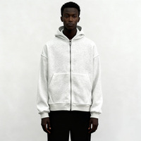Pull polaire à capuche uni pour homme grande taille, coupe ample, anti-boulochage, imprimé numérique, en polyester/coton 460g, tricoté, sac à dos