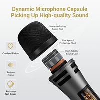 Ensemble de microphones sans fil professionnels double UHF XLR dynamiques portables pour karaoké, suppression du bruit, portée 60 m, métal
