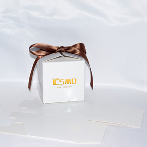 7cm Kẹo hộp giấy chúng tôi có thể in logo cá nhân của bạn trên bao bì này tùy chỉnh các tông trắng ủng hộ container cho đám cưới - Product Image 3