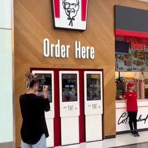 Pantalla táctil interactiva <span class=keywords><strong>vertical</strong></span> de 27 pulgadas, quiosco de pago automatizado de pantalla única, pedidos de comida rápida - Product Image 6