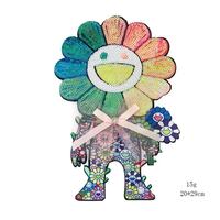 Patchs thermocollants 3D personnalisés en tissu brodé avec motifs Tournesol, Fraise, Chat, Lapin, Cerise, Bouche, Lettre M pour Chapeaux