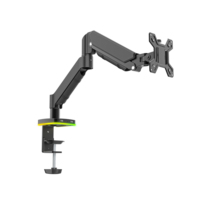 Support d'écran universel multifonctionnel avec rétroéclairage LED coloré, réglable en hauteur, pivotant et inclinable, pour écrans d'ordinateur de 2 à 9 kg, en stock