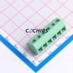 MX127S-5.08-06P-GN01-Cu-Y-A Screw Terminal Block Through hole Component (THT),P=5.08mm Connector 1x6P 5.08mm Green Through Hole - Product Image 1