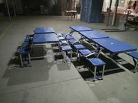 Tables et chaises pliantes d'extérieur Valise pliante compacte portable Table de pique-nique pliante en plastique portable Ensemble de camping avec esprit