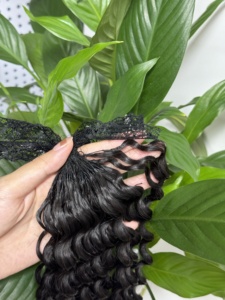 KAMA Vente chaude Extensions de cheveux humains à tresser au crochet 100% vierges Remy Cambodgiennes Couleur naturelle Pointes en plume - Product Image 6