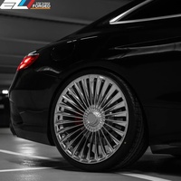 Jantes en alliage d'aluminium forgées EZW personnalisées à haute résistance, multi-rayons, 5x112, 20-22 pouces, 1 pièce, entièrement polies pour S-Class W223 W222