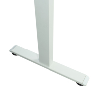 Cadre de bureau électrique à double moteur blanc à 3 niveaux, pieds de bureau réglables en hauteur télescopiques pour position assise ou debout