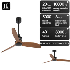 Modern LED <b>Ceiling</b> <b>Fan</b> 3 Solid Wood Iron Blades 6-Speed <b>Remote</b> <b>Control</b> Noiseless Reversible DC Motor Warranty for Living - Product Image 5