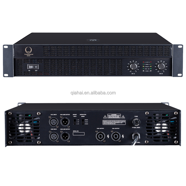 Professional 2-Channel Class AB Amplifier DE400 2X400W 8Ohm Aluminum Powered Outdoor Sound System DJ Equipment
