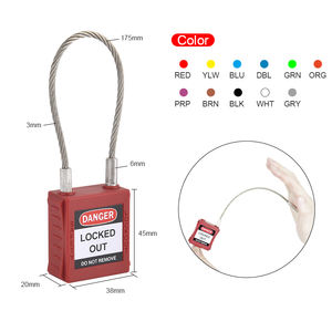 Candado Cilíndrico de Cobre y Nylon Elecpopular EP-8541 de 175 mm, Candado de Seguridad Industrial con Etiqueta de Codificación Láser y Etiquetas Colgantes - Product Image 4