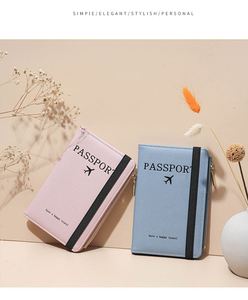 Práctico Porta Tarjetas y Pasaportes de Cuero PU Antimagnético con Cierre, Protector de Boletos - Product Image 3
