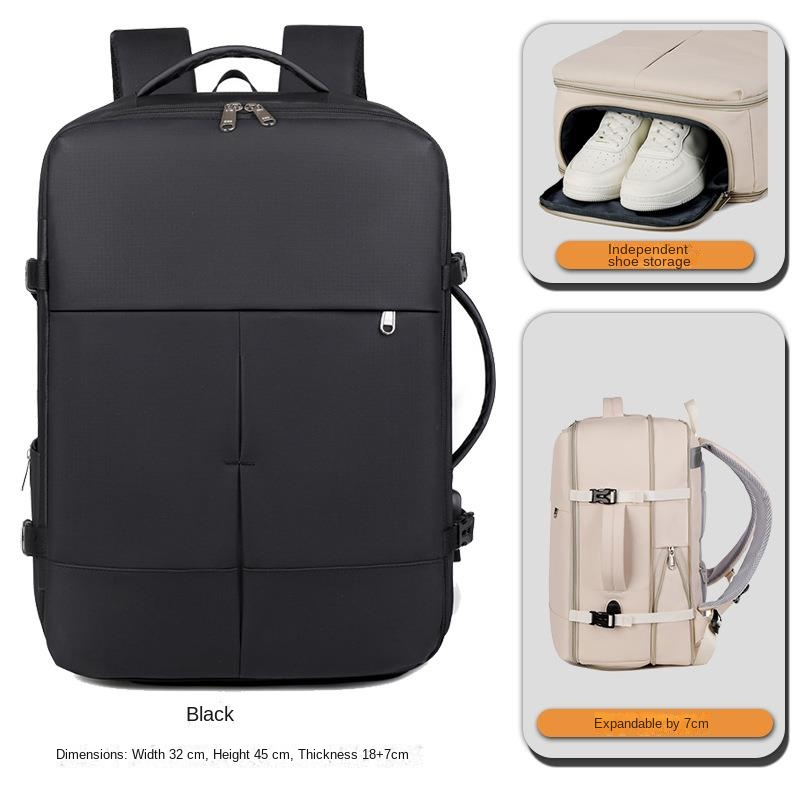 Black (expandable + shoe compartment)